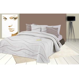 Forbyt, Prikrývka na posteľ, Links, béžový 140 x 220 cm + 1 ks 40 x 40 cm
